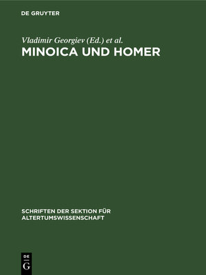 cover image of Minoica und Homer